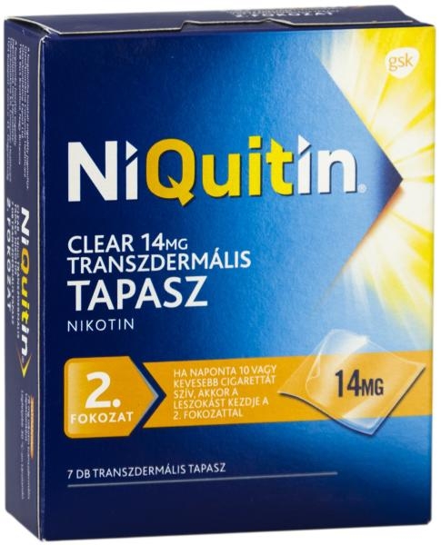 NiQuitin Clear 7 mg transzdermális tapasz - MDD
